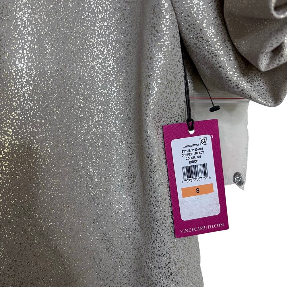 Vince Camuto Women’s Confetti Ready Metallic Puff Sleeve Top Size: Small - Picture 5 of 5
